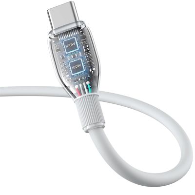 4. Baseus Pudding 100W USB-A - USB-C Kabel 1,2 m - Weiß