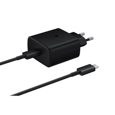 Samsung EP-TA845EWE 45-W-Wandladegerät mit USB-C-Kabel Samsung EP-DW767JWE 45 W 1,8 m (OOB Bulk – Ersatzverpackung) – Schwarz