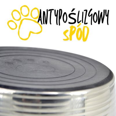 3. Hundenapf und Katzennapf aus Edelstahl, 17 cm, mit rutschfestem Gummiboden – DOGS COLLECTION