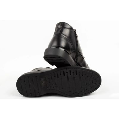 8. Lee Cooper Herrenschuhe, elegante schwarze gefütterte Lederstiefeletten