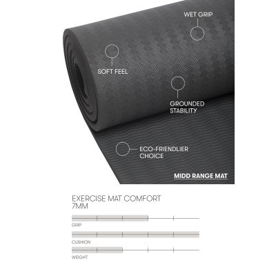 5. CASALL Komfort-Trainingsmatte 7 mm, schwarz