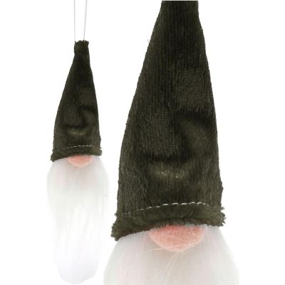 4. Dekorativer Anhänger Weihnachtsmann 11 cm Grün
