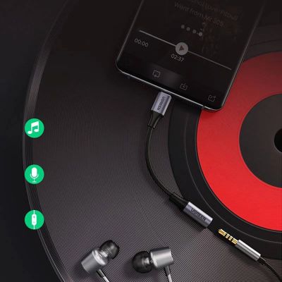 9. Ugreen AV161 Adapter für Kopfhörer Miniklinke 3,5 mm (weiblich) / USB-C (männlich) 10 cm – Grau