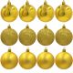 13. Dekorative Plastikkugel-Tresore, 12 Stück, 60 mm, Gold