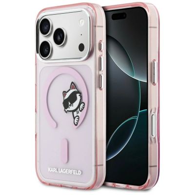 Karl Lagerfeld IML Peekaboo MagSafe Hülle für iPhone 17 Pro – Pink
