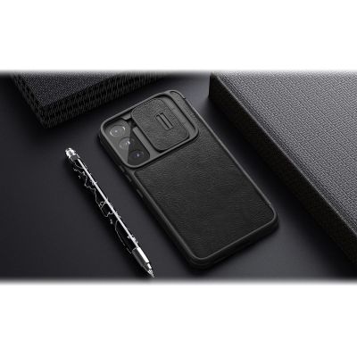 19. Nillkin Qin Leder Pro Case Hülle für Samsung Galaxy S22+ (S22 Plus) Kameraschutz Holster Cover Flip Case Braun