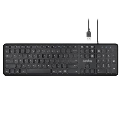 Perixx PERIBOARD-210 Scissor-Tastatur, kabelgebunden, ultraflach, schwarz