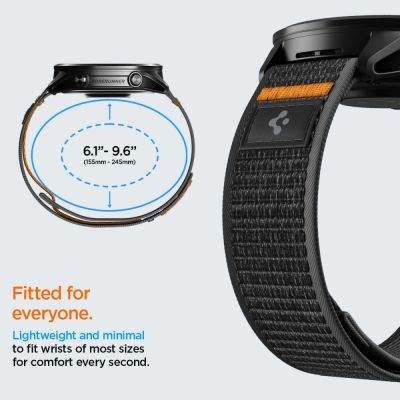5. Spigen Athlex Airna Garmin Schnellverschluss-Armband 22 mm – Schwarz und Orange
