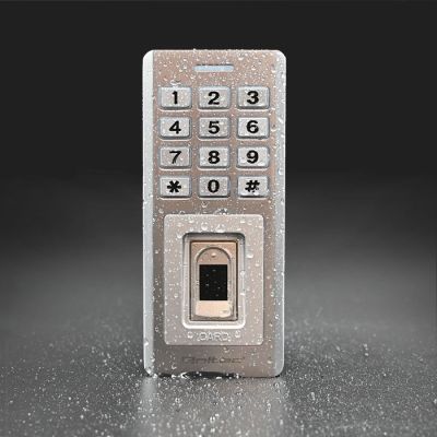 3. QOLTEC OBERON Zahlenschloss mit Fingerabdruckleser | RFID | Code | Karte | Schlüsselring | Klingel | IP68 | EM