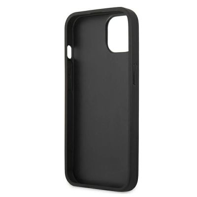 7. Karl Lagerfeld Leder Ikonik Karl's Head Metallhülle für iPhone 13 mini - Schwarz