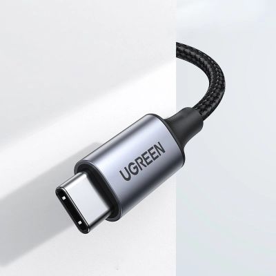 3. Ugreen AUX-Stereo-Audiokabel 3,5-mm-Miniklinke - USB Typ C für Tablet-Telefon 1 m schwarz (CM450 20192)