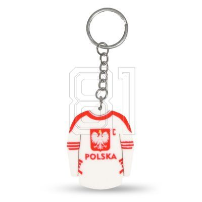 Polen Hockey Trikot Schlüsselanhänger (Home) SREBBREKH-PL