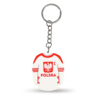 Polen Hockey Trikot Schlüsselanhänger (Home) SREBBREKH-PL