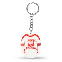Polen Hockey Trikot Schlüsselanhänger (Home) SREBBREKH-PL