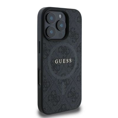 2. Guess 4G Ring Classic Logo MagSafe-Hülle für iPhone 16 Pro – Schwarz