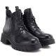 8. Schwarze Damen-Ankle-Boots aus Leder mit Plateausohle, Modell M.Daszyński SFY2502-11ac