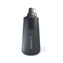 Lifestraw Peak Series Flex Quetschflasche 1L Filterflasche - Dunkelgrau