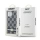 8. DKNY IML Checkered Mono Pattern & Printed Stripes MagSafe Hülle für iPhone 15 Plus / 14 Plus – Schwarz