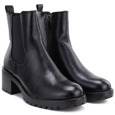 4. Damen-Ankle-Boots, gefüttert, schwarz, Potocki SZ12742