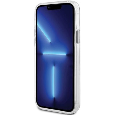 5. Guess Metal Outline Magsafe Hülle für iPhone 12 / iPhone 12 Pro – Silber