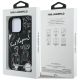 8. Karl Lagerfeld MagSafe-Hülle mit Narbenmuster und Logo für iPhone 16 Pro Max – Schwarz