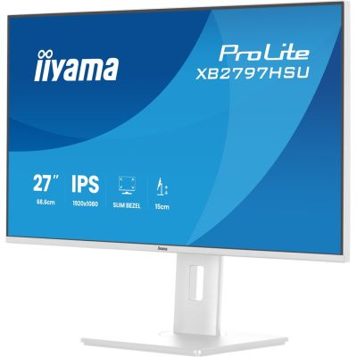 6. iiyama ProLite XB2797HSU-W1 Computermonitor 68,6 cm (27") 1920 x 1080 px Full HD LED Weiß