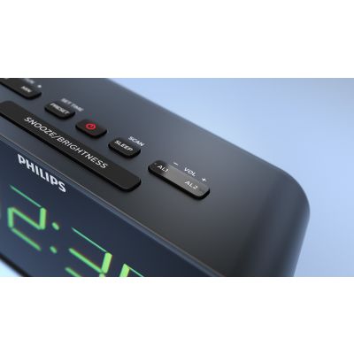 5. Philips TAR3306/12 Digitaler Wecker Schwarz