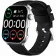 3. GRAVITY GT28-9 Damen-Smartwatch-Armband + Armband Schwarz Silber