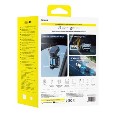 11. Baseus PrimeTrip VD1 Pro 4K Autokamera mit 1080p-Rückfahrkamera und Stromversorgungsset – Schwarz