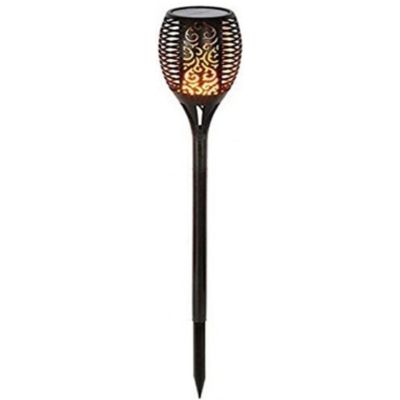 14. Solar-Taschenlampe mit tanzenden Flammen, 3-in-1, 10 x 10 x 86 cm, 12 LEDs
