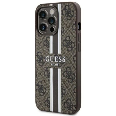 2. Guess GUHMP13LP4RPSW iPhone 13 Pro / 13 6,1" braun/braunes Hardcase 4G bedruckte Streifen MagSafe
