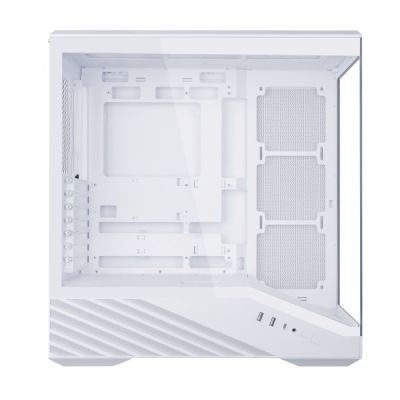 5. Lian Li Vector V100 PC-Gehäuse, Midi-Tower, ATX, RGB, gehärtetes Glas – Weiß