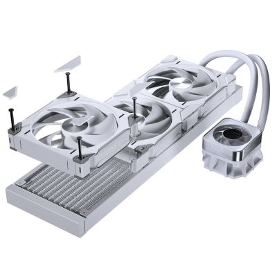 7. PHANTEKS Glacier One 420D30 X2 DRGB AiO Wasserkühlung – 420 mm, Weiß