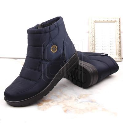 5. News W EVE437B marineblaue Schneestiefel mit Keilabsatz