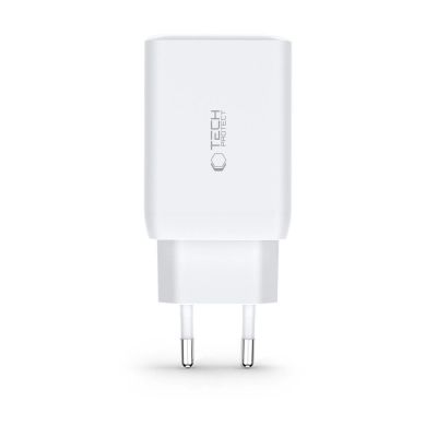3. Tech-Protect C65W Netzwerkladegerät 2x USB-C PD 65W / USB-A QC 3.0 - Weiß