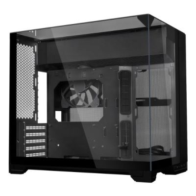 2. Lian Li O11 Vision-M PC-Gehäuse, Micro-ATX, gehärtetes Glas – schwarz