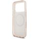 7. Guess IML Flowers Electro Pearl Strap MagSafe Case für iPhone 17 Pro - Rosa