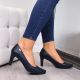 2. Sergio Leone Pumps in Marineblau mit Blockabsatz