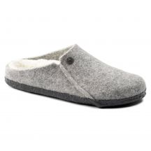 Birkenstock Zermatt Hellgraue Wollfilz-Isolierpantoffeln für Herren/Damen, Normalbreite (1015092)