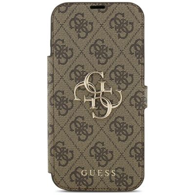 3. Guess Book 4G Metall-Logo-Hülle für iPhone 18 Pro Max / 17 Pro Max – Braun