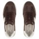 4. Damen-Sneaker aus Leder mit brauner Plateausohle, Modell Filippo DP7533