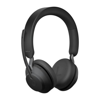 7. Jabra Evolve2 65 UC Stereo USB-C Link380c Kabelloser Over-Ear-Kopfhörer + Ständer