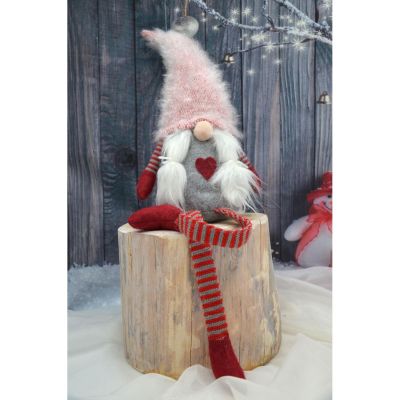 20. Frau Gnome mit flauschigem Hut, 45 + 36 cm
