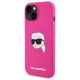 2. Karl Lagerfeld KLHMP15SSKHPPPLF iPhone 15 6,1" Fuchsia/Fuchsia Hardcase Silikon Karl Head Print MagSafe