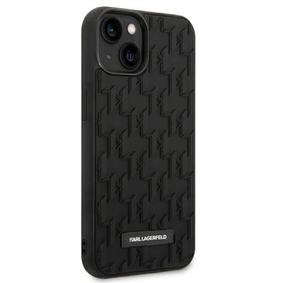 4. Karl Lagerfeld 3D-Monogramm-Hülle für iPhone 14 Plus – Schwarz