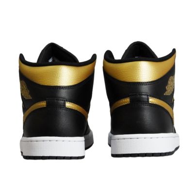 7. Air Jordan 1 Mid (GS) Basketballschuh Schwarz/Metallic-Gold - DQ8426-071