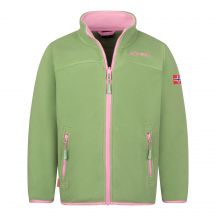 Trollkids Mädchen Oppdal Jacket XT sportliche Fleecejacke mit Reißverschluss, Grün (415-353)