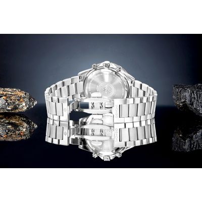 6. Giewont Herrenuhr Chronograph Saphir Silber Schwarz GW3520-B2