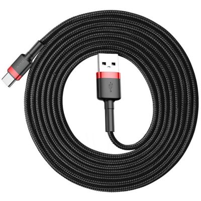 11. BASEUS CAFULE CABLE 2A 2M (ROT-SCHWARZ)