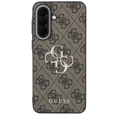 3. Guess Lederhülle mit Metalllogo für Samsung Galaxy A57 5G – Braun